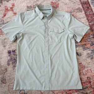 Arcteryx Skyline Shirt Light Green Snap Button Short Sleeve Mens Size Medium